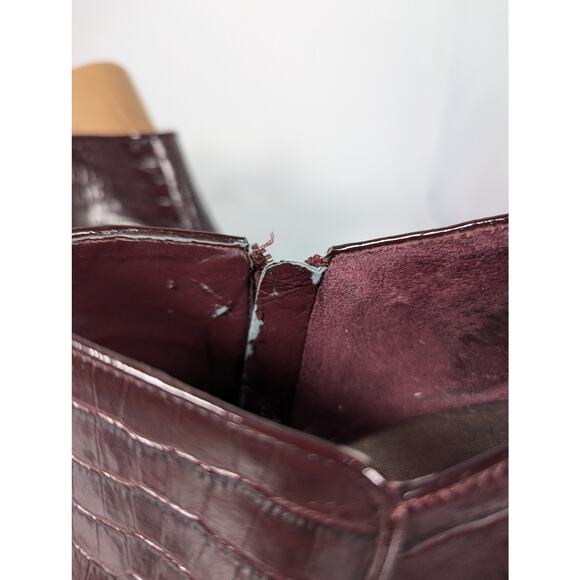 Antonio MelaniAnkle boots brown 7.5Croc print on leather High heel 3.5" See Desc - Picture 9 of 13